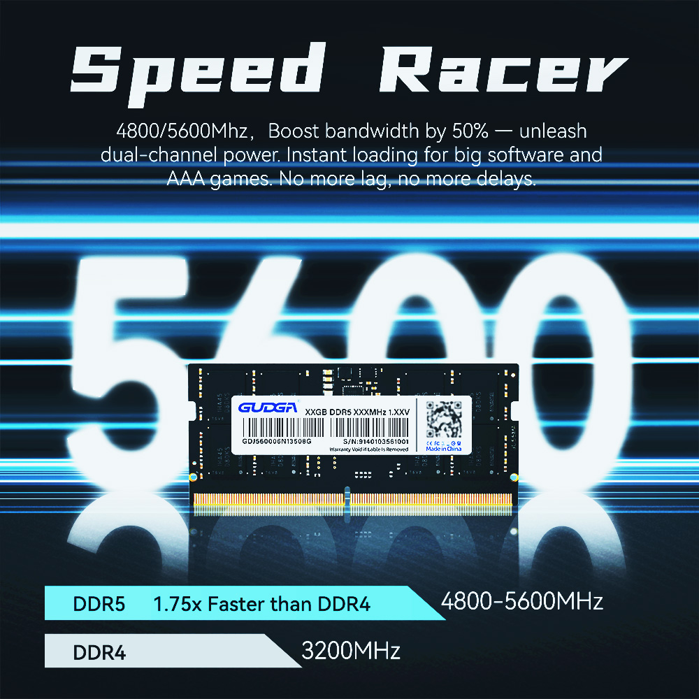 Mémoire DDR5 GUDGA 8 Go 16 Go  - Ddr5 4800Mhz avis et prix