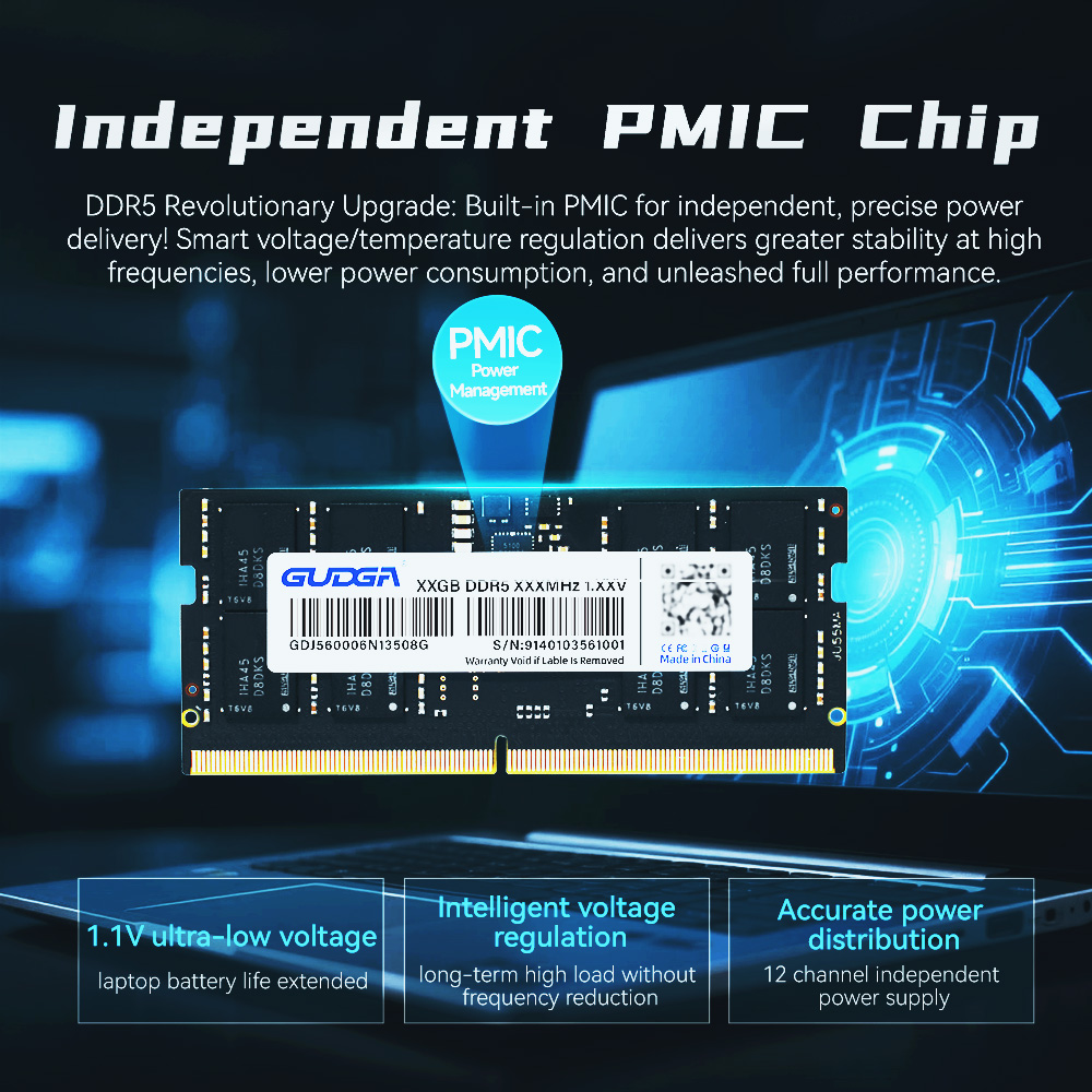 Mémoire DDR5 GUDGA 8 Go 16 Go  - Ddr5 4800Mhz avis et prix